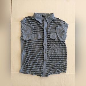 New Wise Blue and Black Button Up